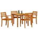 5-CZĘŚCIOWY ZESTAW JADALNIANY DO OGRODU Z LITEGO DREWNA AKACJOWEGO