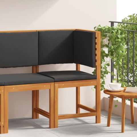 KRZESŁO NAROŻNE DO OGRODU Z PODUSZKAMI Z LITEGO DREWNA AKACJOWEGO