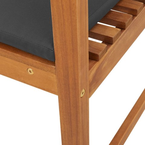 KRZESŁO NAROŻNE DO OGRODU Z PODUSZKAMI Z LITEGO DREWNA AKACJOWEGO