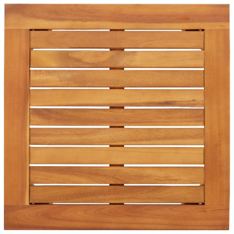 ZESTAW BISTRO DO OGRODU 3-CZĘŚCIOWY Z PODUSZKAMI Z LITEGO DREWNA AKACJOWEGO