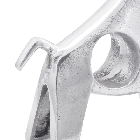 RZEŹBA BYKA SREBRNA 22X9,5X34CM ALUMINIUM