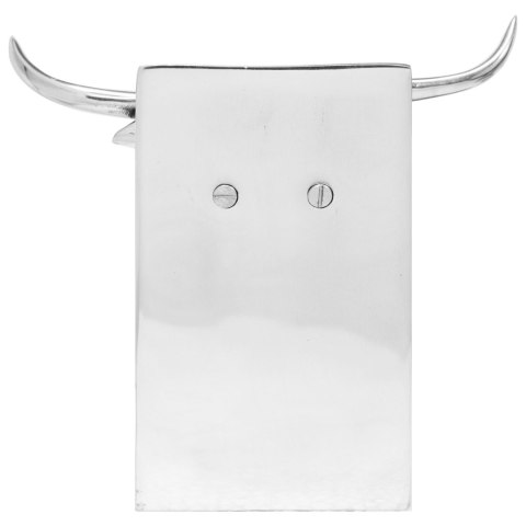 PODPÓRKI DO KSIĄŻEK 2 SZT. SREBRNE 17X15X27CM ALUMINIUM BULL