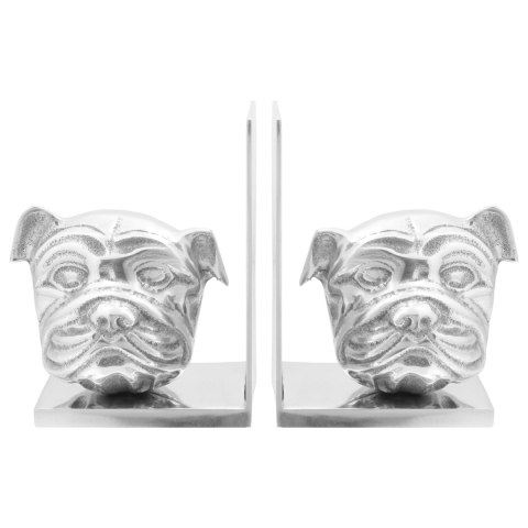 PODPÓRKI DO KSIĄŻEK 2 SZT. SREBRNE 8X12X16,5CM ALUMINIUM PIES