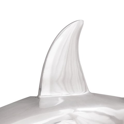 VidaXL Rzeźba Rekina Srebrny 68x20x24 cm Aluminium