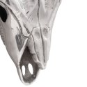 WISZĄCA CZASZKA BYKA SREBRNA 49X10X36CM ALUMINIUM