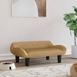 LEGOWISKO DLA PSA BRĄZOWE 70X40X24CM AKSAMITNE