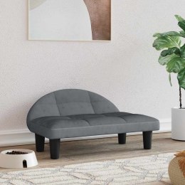 LEGOWISKO DLA PSA CIEMNOSZARE 70X52X30CM AKSAMIT