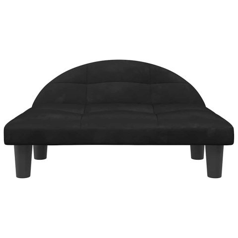 LEGOWISKO DLA PSA CZARNE 70X52X30CM AKSAMITNE