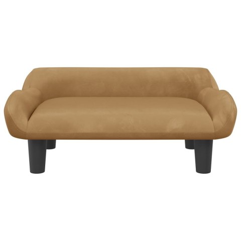 VidaXL Sofa dla dzieci, brązowa, 70x40x24 cm, aksamit