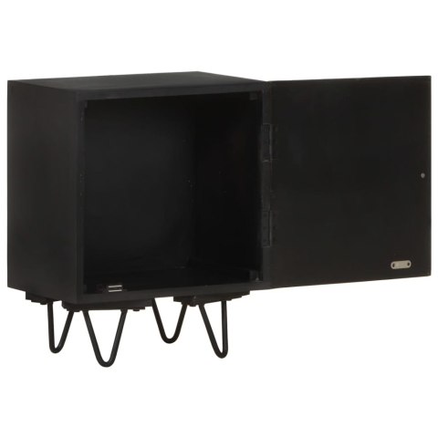 SZAFKA NOCNA Z MOSIĘŻNYM FRONTEM 40X30X50CM DREWNO MANGO