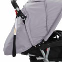 WÓZEK SPACEROWY DLA BLIŹNIĄT TANDEM SZARO-CZARNY