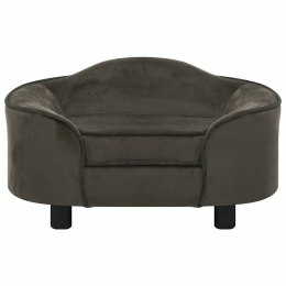 SOFA DLA PSA CIEMNOSZARA 67X47X36CM PLUSZOWA