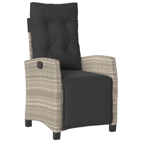 5-CZ. ZESTAW MEBLI OGRODOWYCH Z PODUSZKAMI JASNOSZARY