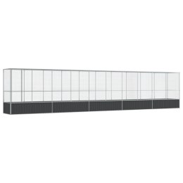 WOLIERA PTASZARNIA DLA PTAKÓW Z PRZEDŁUŻENIEM 1042,5X107X212CM STAL