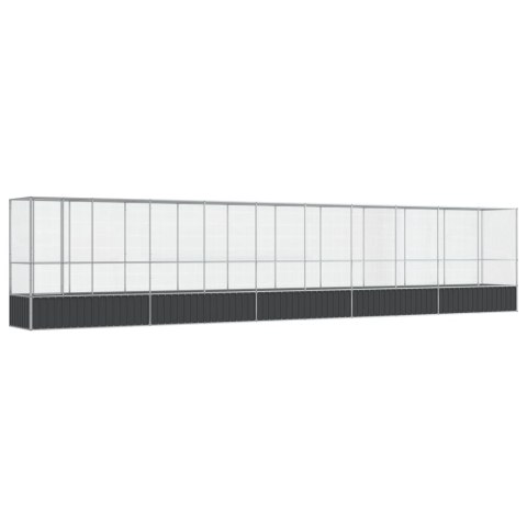 WOLIERA PTASZARNIA DLA PTAKÓW Z PRZEDŁUŻENIEM 1042,5X107X212CM STAL