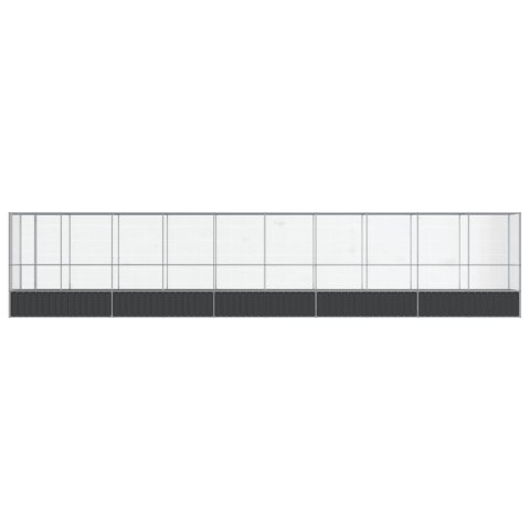 WOLIERA PTASZARNIA DLA PTAKÓW Z PRZEDŁUŻENIEM 1042,5X107X212CM STAL