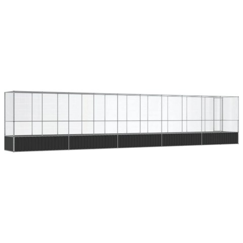 WOLIERA PTASZARNIA DLA PTAKÓW Z PRZEDŁUŻENIEM 1042,5X107X212CM STAL