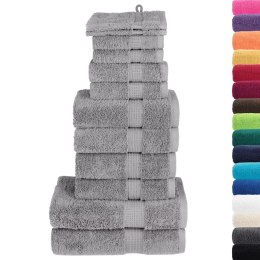 12-CZĘŚCIOWY ZESTAW RĘCZNIKÓW PREMIUM SOLUND SZARY 600 G/CM²