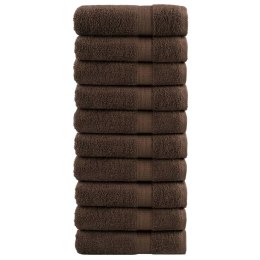 RĘCZNIKI PREMIUM SOLUND 10 SZT. BRĄZOWE 70X140CM
