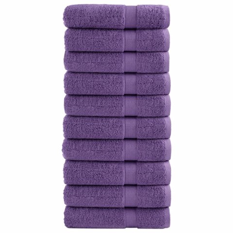 RĘCZNIKI PREMIUM SOLUND 10 SZT. FIOLETOWE 50X100CM 600 G/CM²