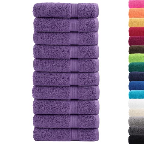 RĘCZNIKI PREMIUM SOLUND 10 SZT. FIOLETOWE 50X100CM 600 G/CM²