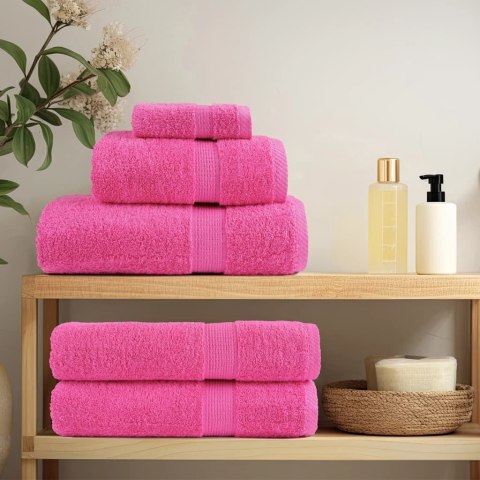 RĘCZNIKI PREMIUM SOLUND 10 SZT. RÓŻOWE 50X100CM 600 G/CM²