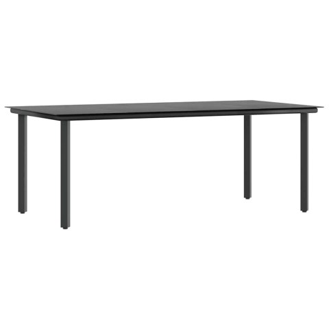 9-CZĘŚCIOWY ZESTAW OGRODOWY PODUSZKAMI CZARNY POLIRATTAN SZKŁO