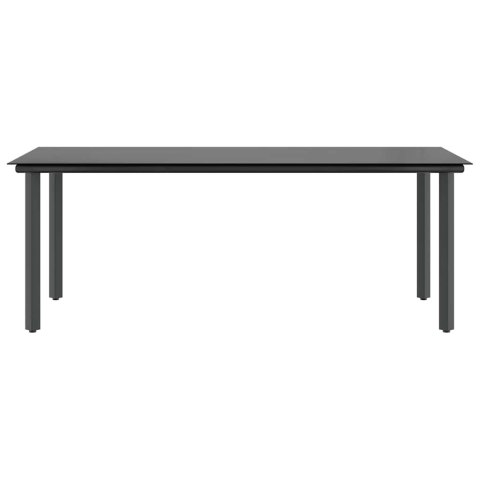 9-CZĘŚCIOWY ZESTAW OGRODOWY PODUSZKAMI CZARNY POLIRATTAN SZKŁO