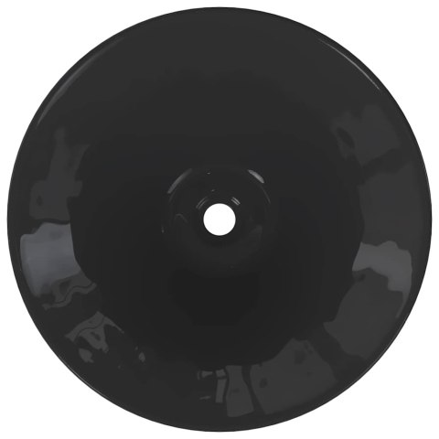 UMYWALKI 2 SZT. POŁYSK CZARNY Ø42X14CM CERAMICZNE