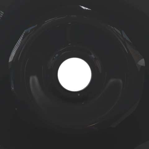 UMYWALKI 2 SZT. POŁYSK CZARNY Ø42X14CM CERAMICZNE