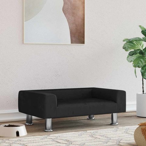 LEGOWISKO DLA PSA CZARNE 70X45X26,5CM AKSAMITNE