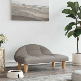 LEGOWISKO DLA PSA TAUPE 70X52X30CM OBITE TKANINĄ