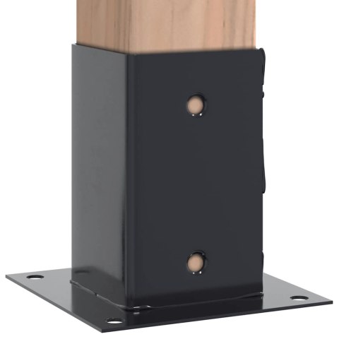 PODSTAWY SŁUPKÓW STAL OCYNK NA ALTANY PORĘCZE OGRODZENIA 12 SZT. 81X81MM