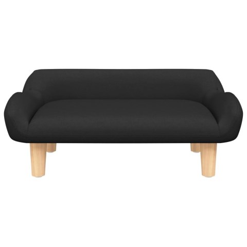 VidaXL Sofa dla dzieci, czarna, 70x40x24 cm, obita tkaniną