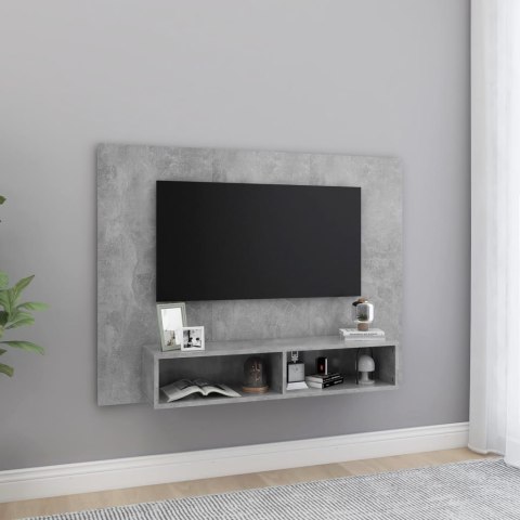 WISZĄCA SZAFKA POD TV SZAROŚĆ BETONU 120X23,5X90CM