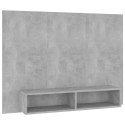 WISZĄCA SZAFKA POD TV SZAROŚĆ BETONU 120X23,5X90CM