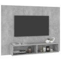 WISZĄCA SZAFKA POD TV SZAROŚĆ BETONU 120X23,5X90CM
