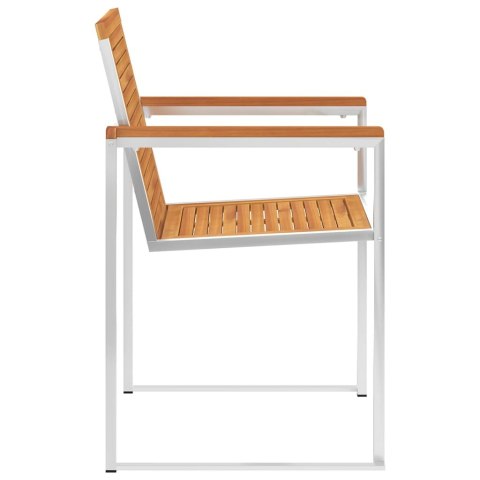 KRZESŁA OGRODOWE Z PODUSZKAMI 8 SZT. LITE DREWNO AKACJOWE