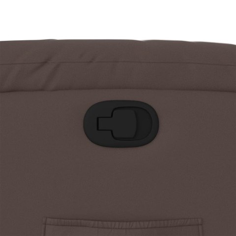 FOTEL ROZKŁADANY BRĄZOWY SZTUCZNA SKÓRA