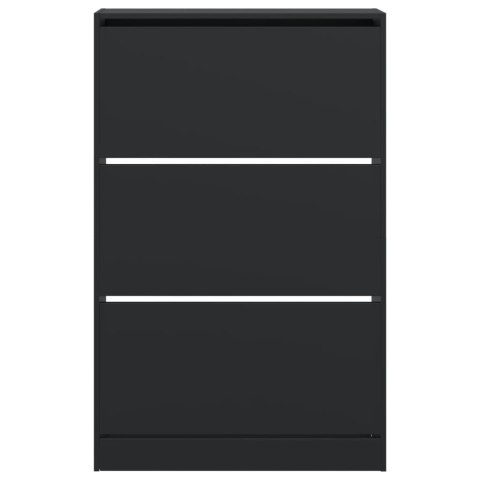 SZAFKA NA BUTY CZARNA 80X21X125,5CM