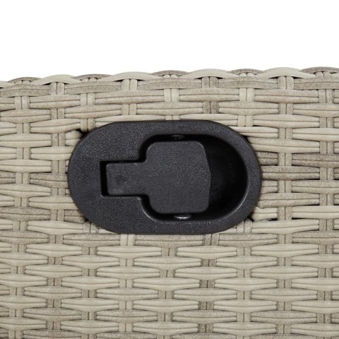 5-CZ. ZESTAW MEBLI OGRODOWYCH Z PODUSZKAMI JASNOSZARY