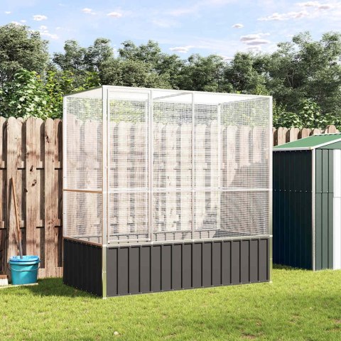 WOLIERA PTASZARNIA KLATKA DLA PTAKÓW 210,5X107X212CM STAL