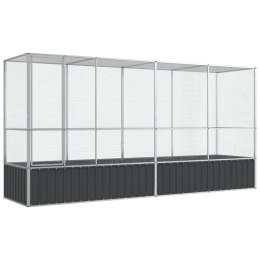 WOLIERA PTASZARNIA DLA PTAKÓW Z PRZEDŁUŻENIEM 418,5X107X212CM STAL