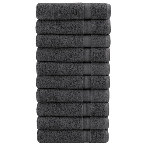 RĘCZNIKI PREMIUM SOLUND 10 SZT. ANTRACYTOWE 70X140CM