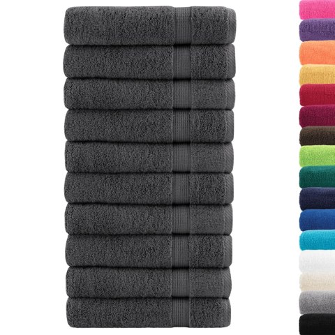 RĘCZNIKI PREMIUM SOLUND 10 SZT. ANTRACYTOWE 70X140CM