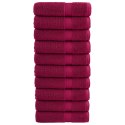 RĘCZNIKI PREMIUM SOLUND 10 SZT. BORDOWE 50X100CM 600 G/CM²