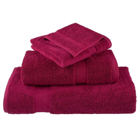 RĘCZNIKI PREMIUM SOLUND 10 SZT. BORDOWE 50X100CM 600 G/CM²