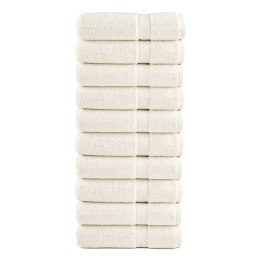 RĘCZNIKI PREMIUM SOLUND 10 SZT. KREMOWE 70X140CM 600 G/CM²