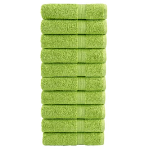 RĘCZNIKI PREMIUM SOLUND 10 SZT. ZIELONE 50X100CM 600 G/CM²