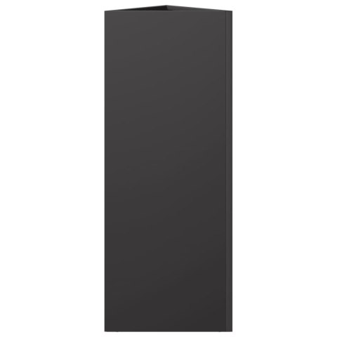 DONICA OGRODOWA CZARNA TRÓJKĄTNA 30X26X75CM STALOWA